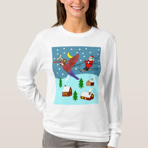 Skiing Santa Hoodie T-Shirt