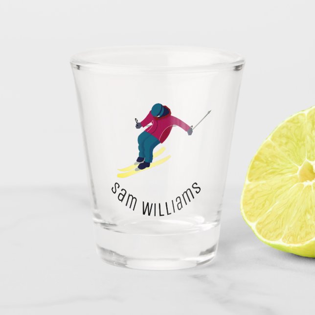Skiing Shot Glass (Front)