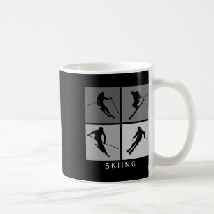 Skiing Silhouette Alpine Skier Winter Sports Coffee Mug