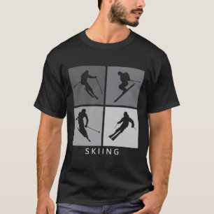 Skiing Silhouette Alpine Skier Winter Sports T-Shirt