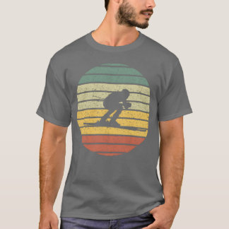 Skiing Silhouette Vintage friends T-Shirt