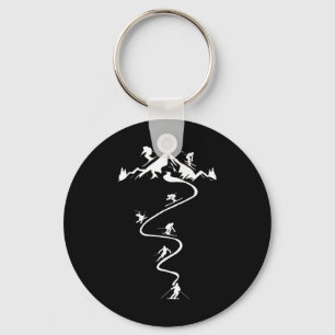 Skiing Ski Alpine Key Ring