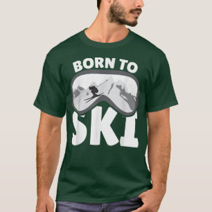 Skiing Ski Goggles Mountains Piste Gift T-Shirt