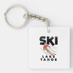 Skiing - Ski Lake Tahoe Key Ring