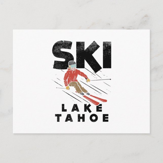 Skiing - Ski Lake Tahoe Postcard (Front)