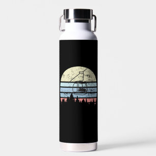 Skiing Ski Lift Retro Water Bottle