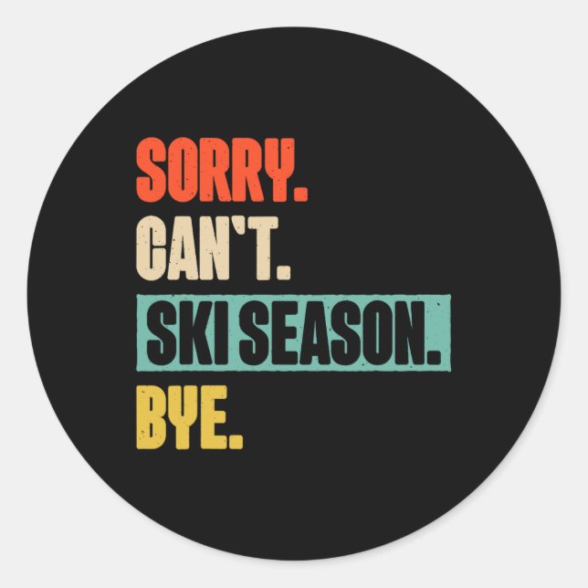 Skiing Ski Lover 5  Classic Round Sticker (Front)
