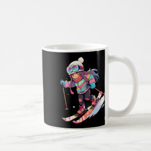 Skiing Ski Snow Skier Chibi Girls Children _1 Coffee Mug