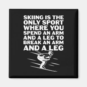 Skiing Ski Winter Sports Skier Magnet