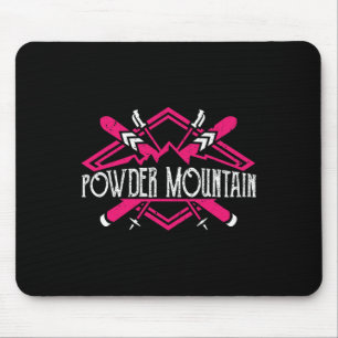 Skiing Skier Downhill Ski Resort Women Powder Moun Mouse Pad