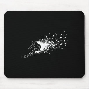 Skiing Skier Freestyle Powder Burst Mountain Snow Mouse Pad