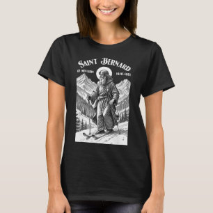 Skiing Skier Patron Saint Bernard Vintage Winter S T-Shirt