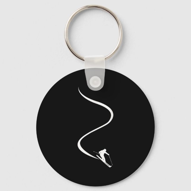 Skiing Skier Ski _1  Key Ring (Front)