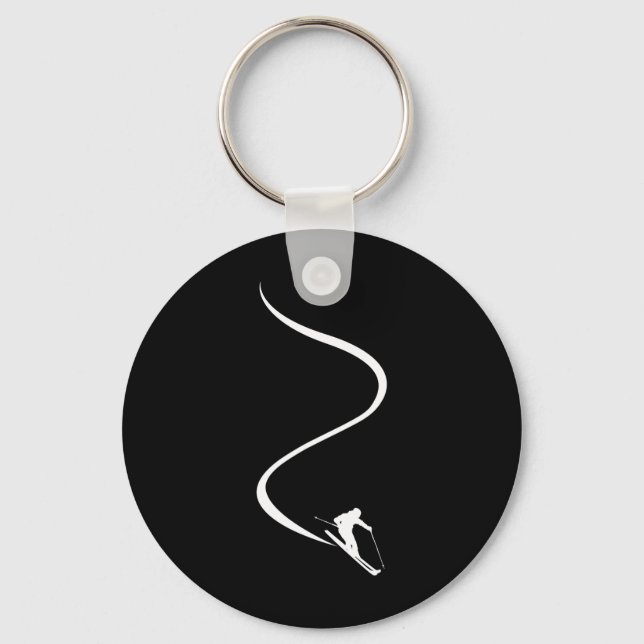 Skiing Skier Ski _1  Key Ring (Front)