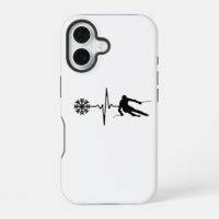 Skiing - Skiing Heartbeat Skier Gift