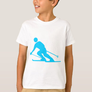 Skiing - Sky Blue T-Shirt