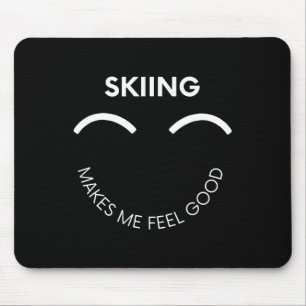 Skiing Slopes Mountain Winter Sports Joyful Alpine Mouse Pad