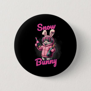 Skiing Snow Bunny Après-ski 6 Cm Round Badge