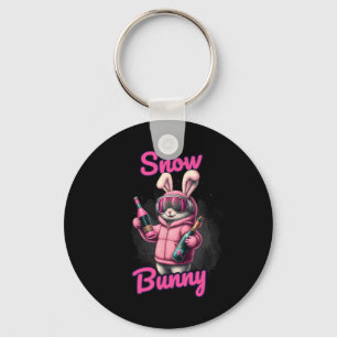Skiing Snow Bunny Après-ski Key Ring
