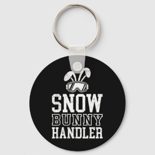 Skiing Snow Bunny Handler Funny Skier Funny  Key Ring
