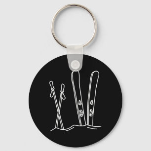 Skiing Snow Ski Winter Nature Alpine Mountain Skie Key Ring