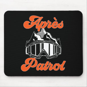 Skiing Snowboarding Goggles Après Patrol Skier Ski Mouse Pad