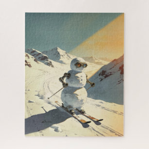 Skiing  Snowman  Jigsaw Puzzle