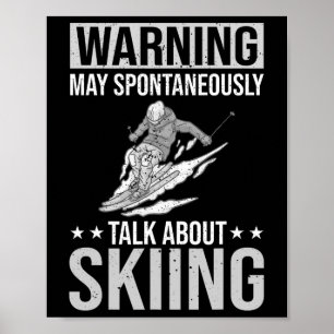 Skiing Sports Funny Ski Training Competition  Poster