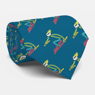 Skiing Stickman Tie