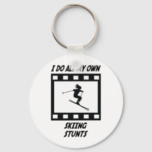 Skiing Stunts Key Ring
