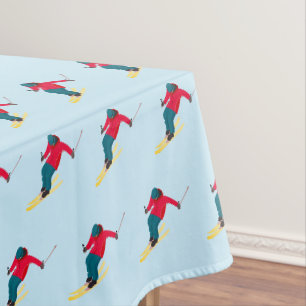 Skiing Tablecloth