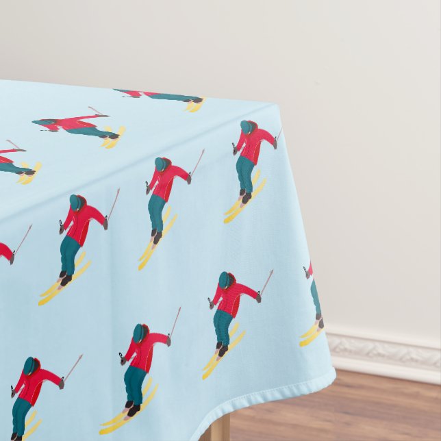 Skiing Tablecloth (In Situ)