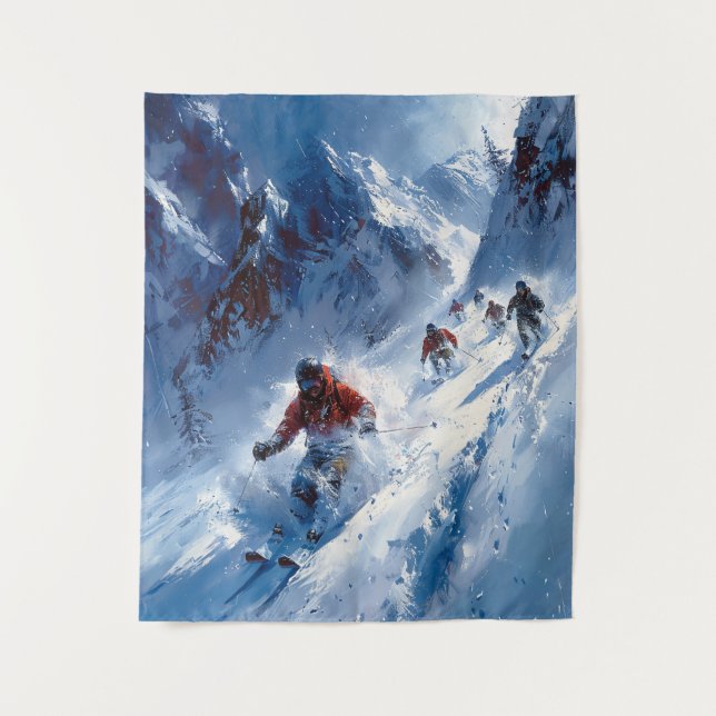 Skiing Tapestry (Front)