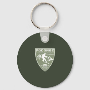 Skiing The Poconos Pennsylvania Key Ring