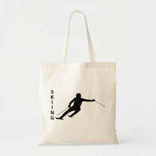Skiing Tote Bag