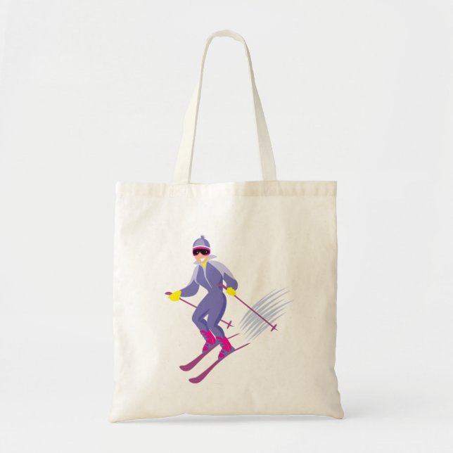 Skiing Tote Bag (Front)