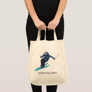 Skiing Tote Bag