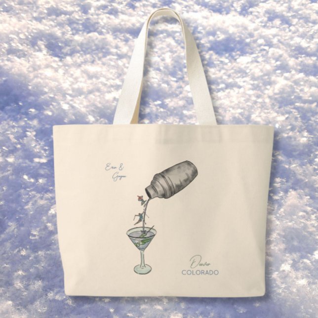 skiing trip  large tote bag (Creator Uploaded)