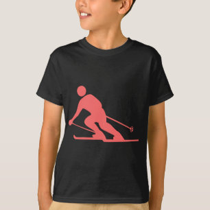 Skiing - Tropical Pink T-Shirt