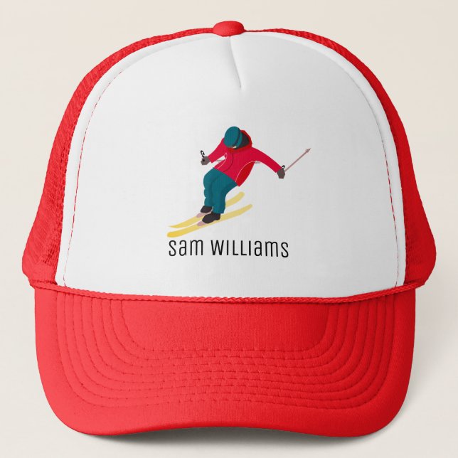 Skiing Trucker Hat (Front)