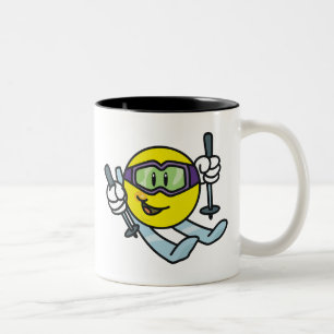 Skiing Two-Tone Coffee Mug
