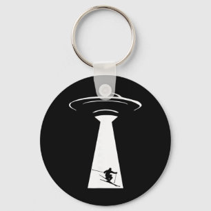 Skiing Ufo Ski Snow Skiing Downhill Skiing Key Ring