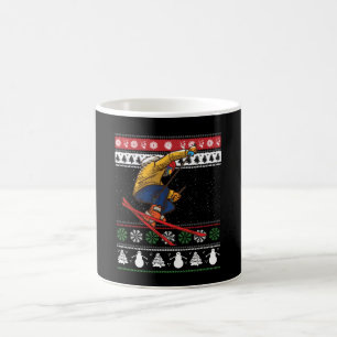 Skiing Ugly Christmas Coffee Mug