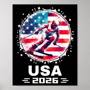 Skiing United States Skiing Team Apparel Skiing Al Poster