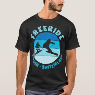 Skiing Verbier Switzerland Freeride T-Shirt