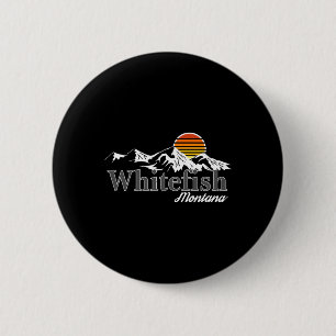 Skiing Whitefish Montana Mountain Lover 6 Cm Round Badge