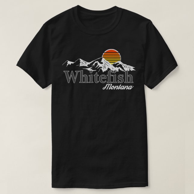 Skiing Whitefish Montana Mountain Lover  T-Shirt (Design Front)