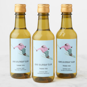 Skiing Wine Label