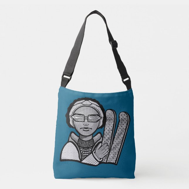 Skiing winter crossbody bag (Front)
