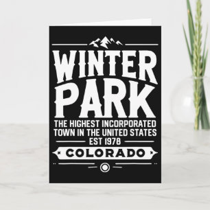Skiing Winter Park Colorado Skier Ski Souvenir Card